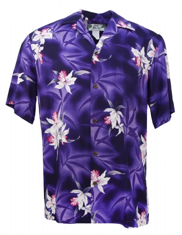 Midnight Orchid Mens Shirt in Purple