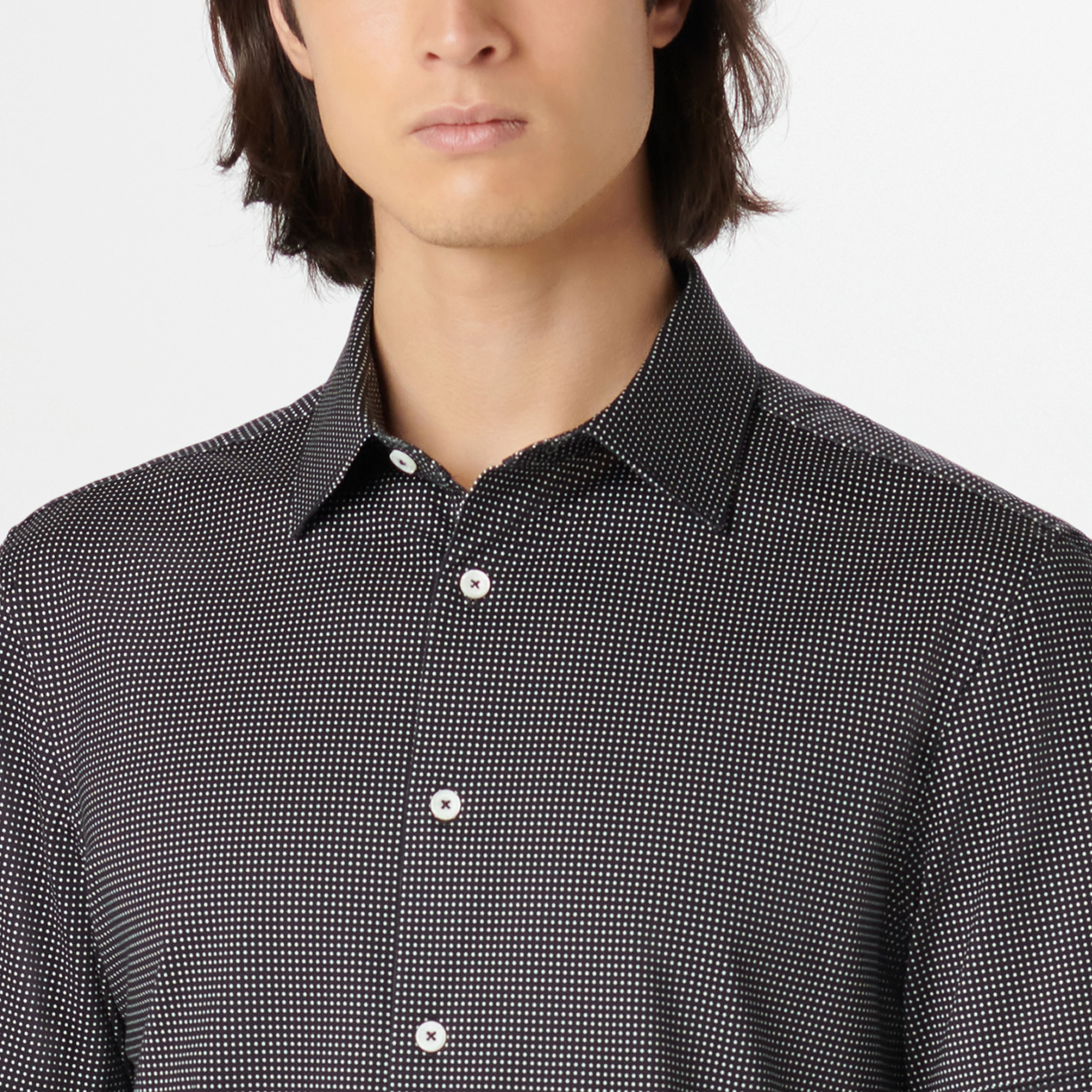 Miles Pin Dot OoohCotton Short Sleeve Shirt