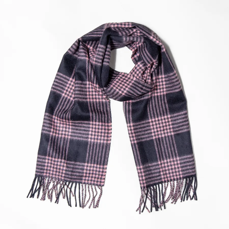 Modern Plaid Alpaca Scarf