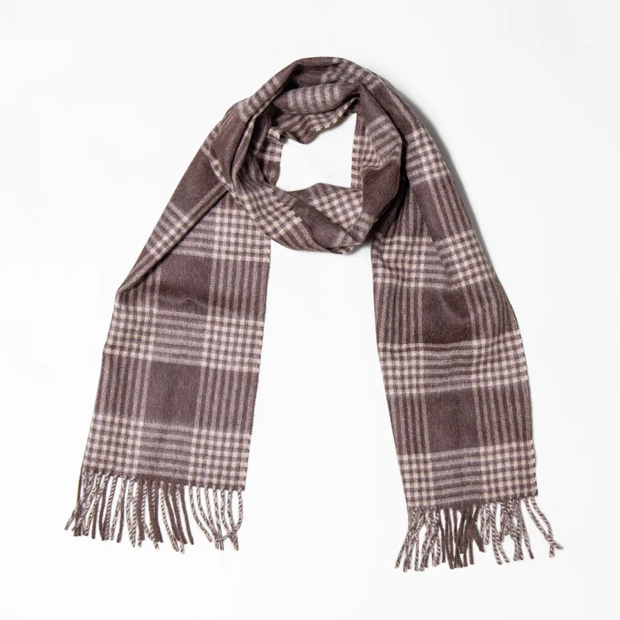 Modern Plaid Alpaca Scarf