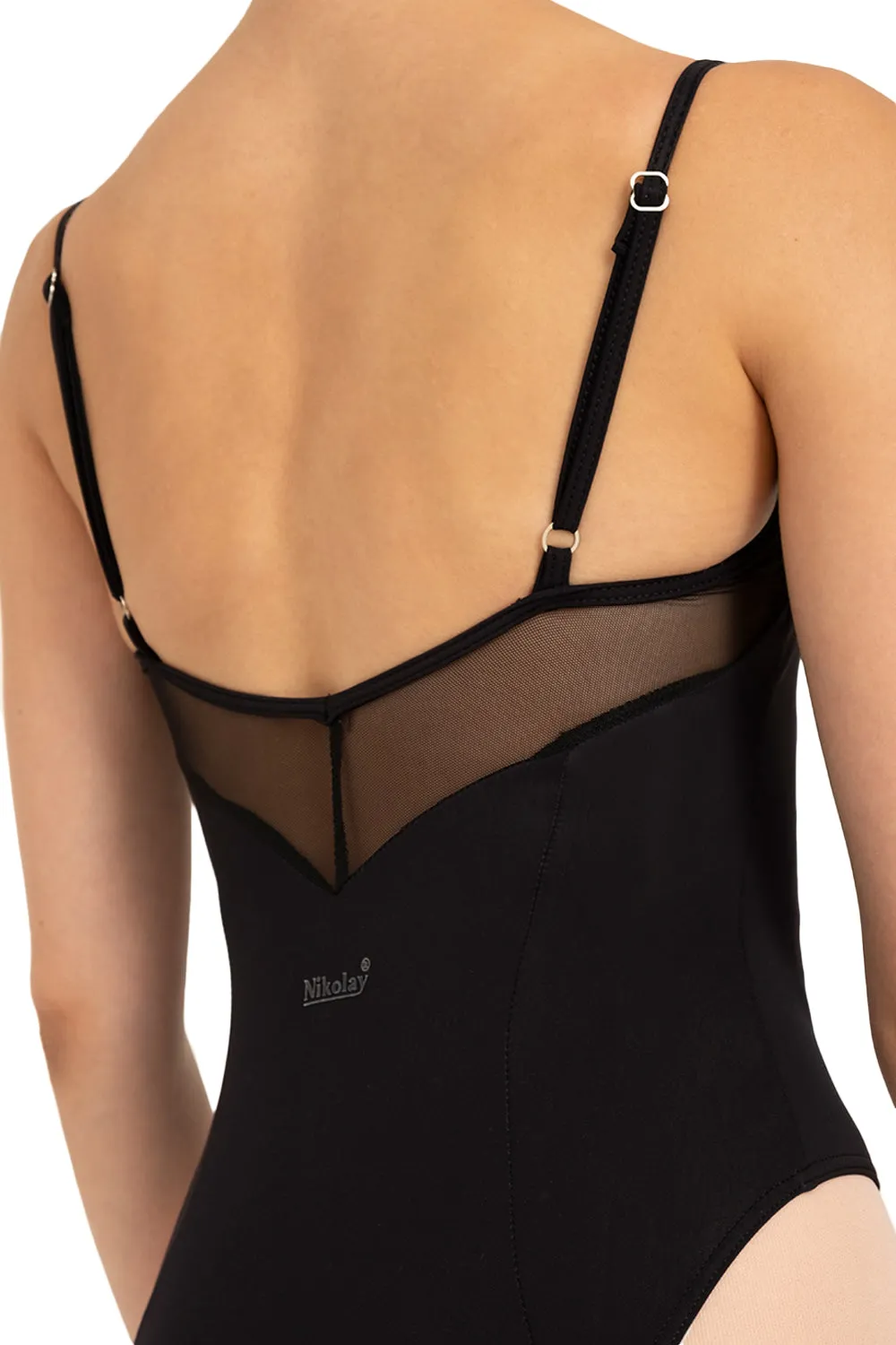 NIKOLAY DA2001/2MPN WOMEN ELLA MESH BACK CAMISOLE LEOTARD