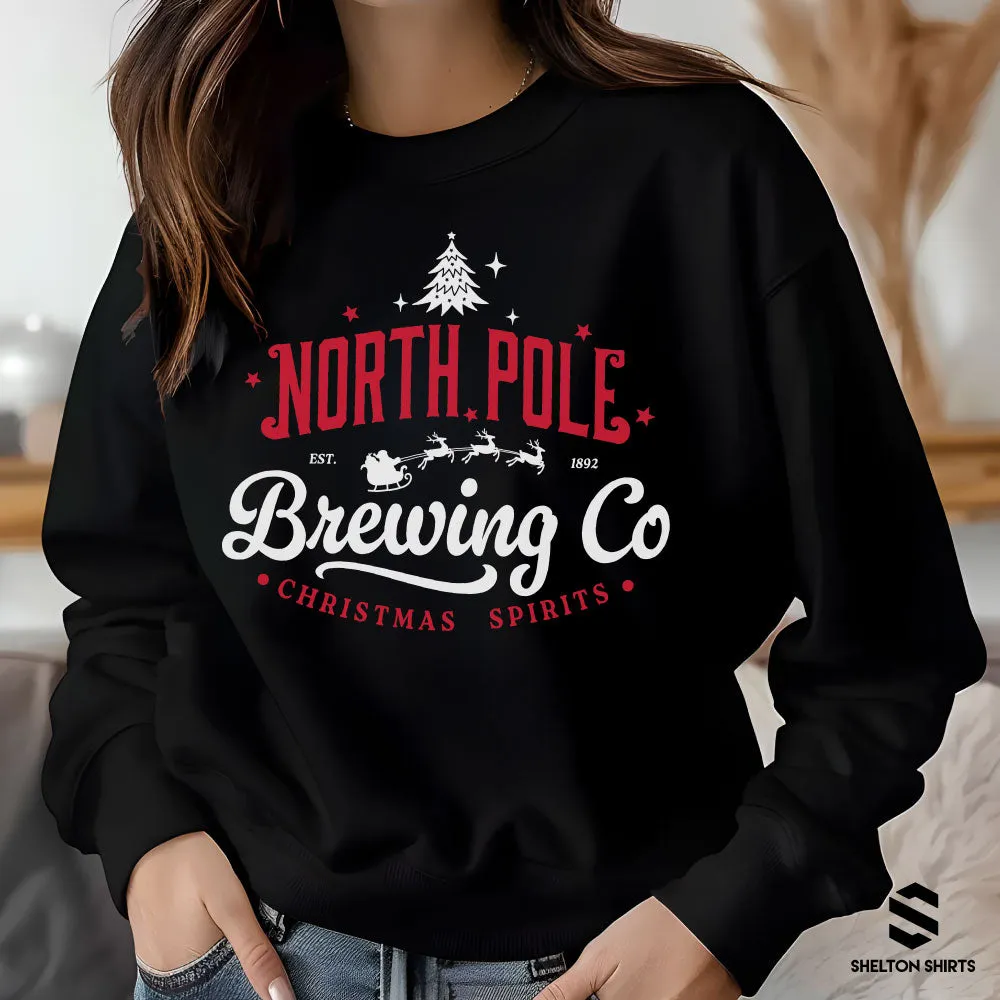 North Pole Brewing Co Christmas Crewneck Sweatshirt