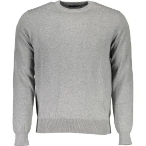 North Sails Gray Cotton Men Sweater