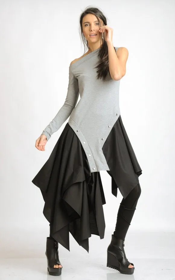 One Sleeve Extravagant Dress