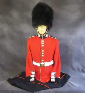 Original British Scots Guard Uniform Set Complete with Bearskin Helmet