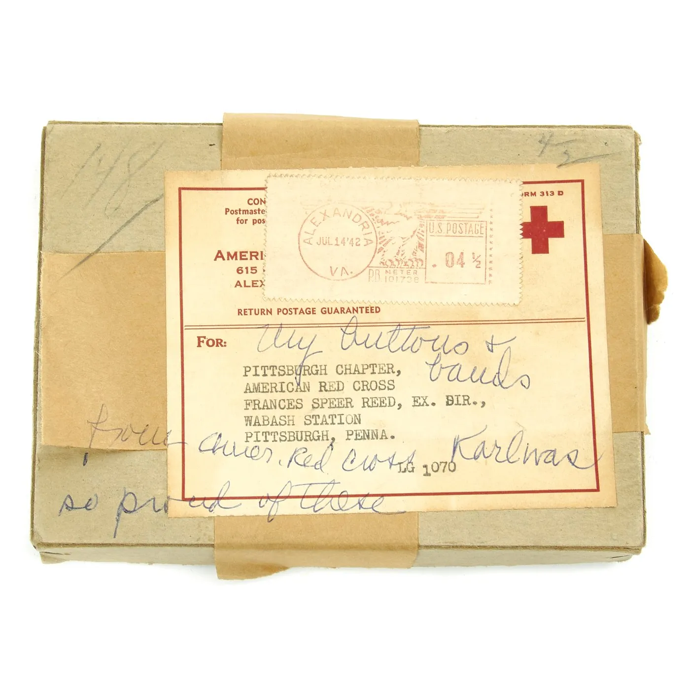 Original U.S. WWII American Red Cross Nurse Named Grouping - Luella Klauser