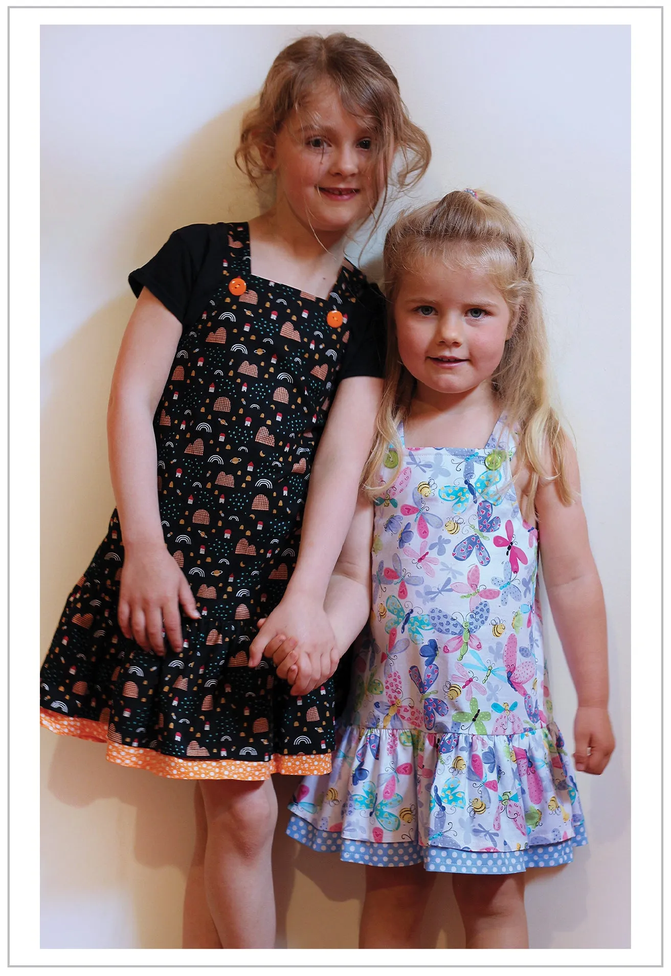 Party frock sewing pattern  LUCY LOU sizes 1 to 10 years 2 versions included. PDF pattern.