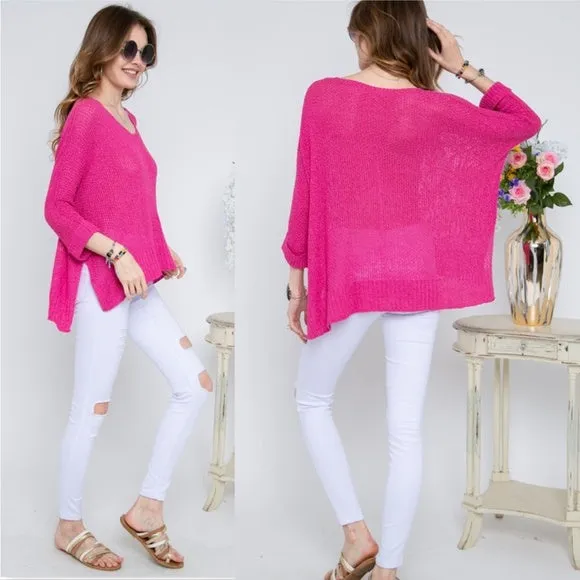 Pink Knit Tunic Top