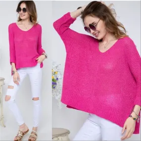 Pink Knit Tunic Top