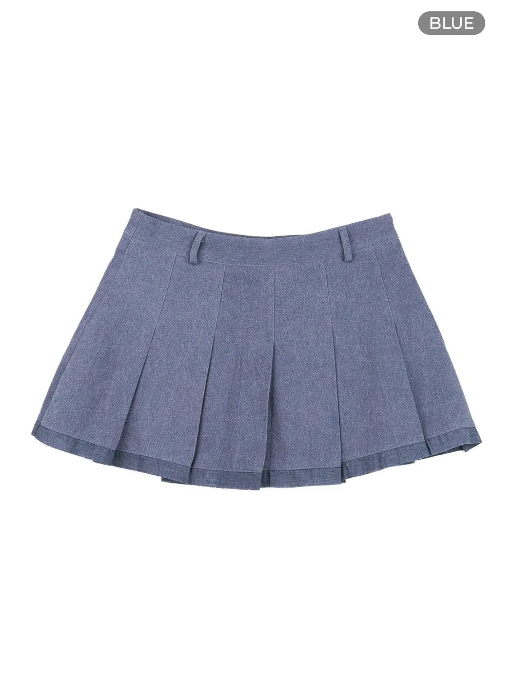 Pleated Micro Mini Skirt CL415