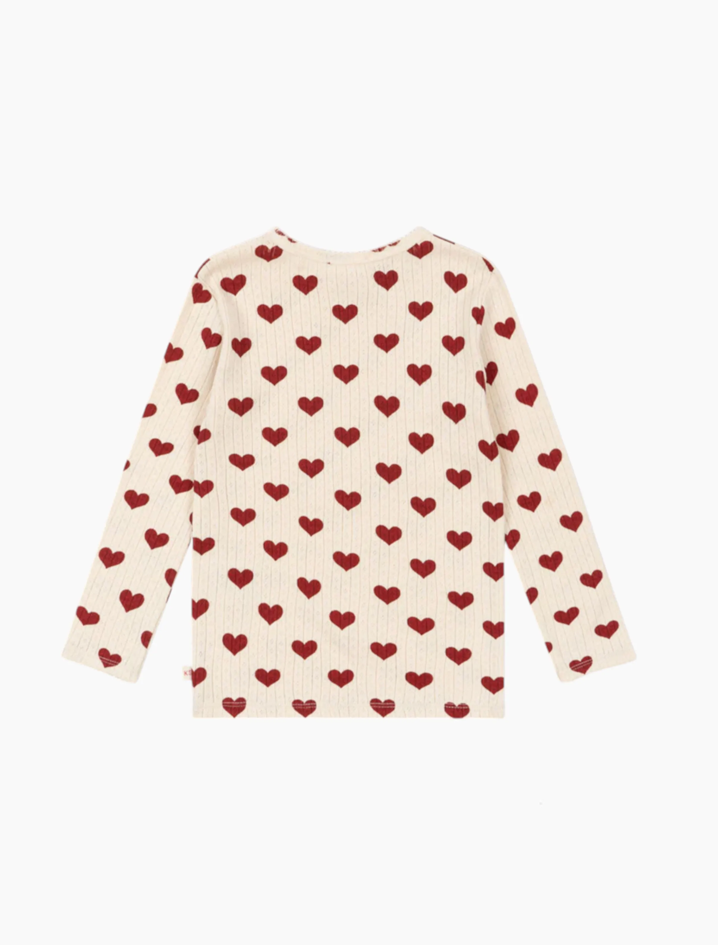 Pointelle Minnie Top in Amour Rouge