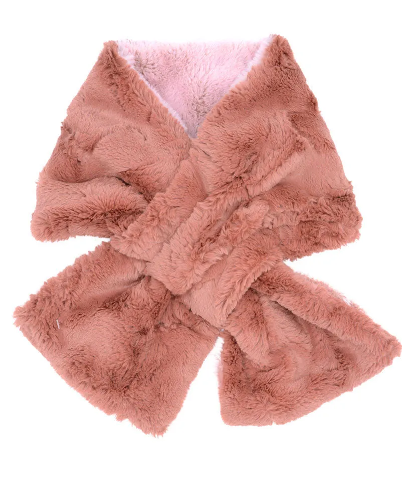 Pull-Thru Scarf -  Frosted Faux Furs