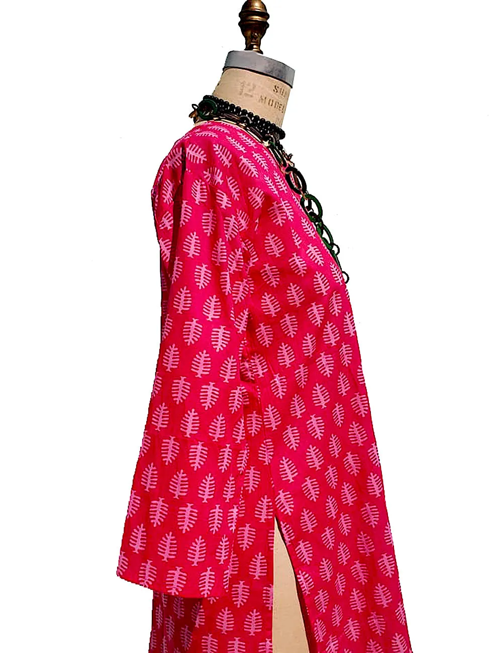 Raja Cotton Tunic Fuchsia Coral