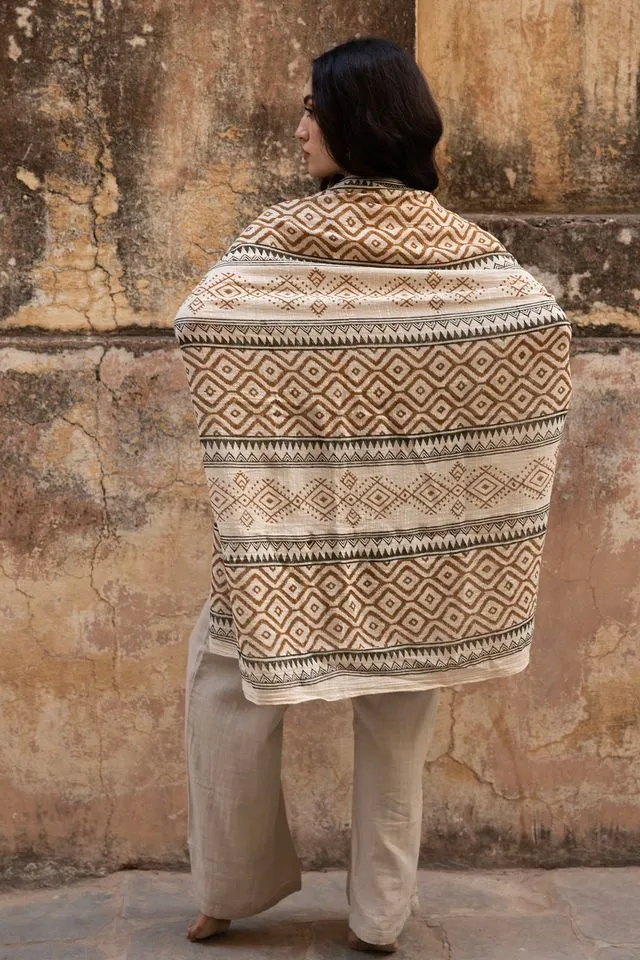 Raja Slub Scarf - Beige