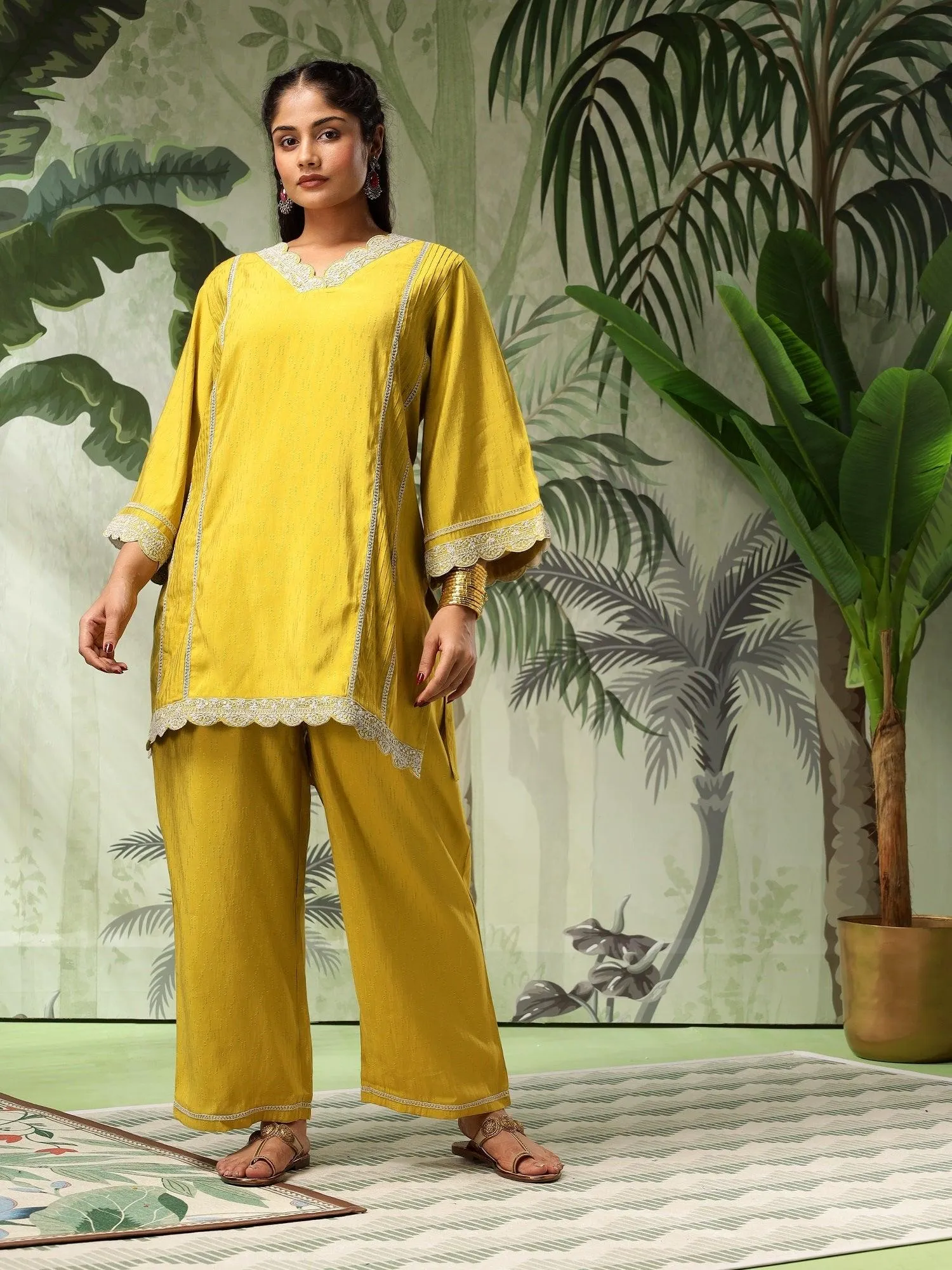 Rashi Lime Green Co-ord Set (Plus Size)