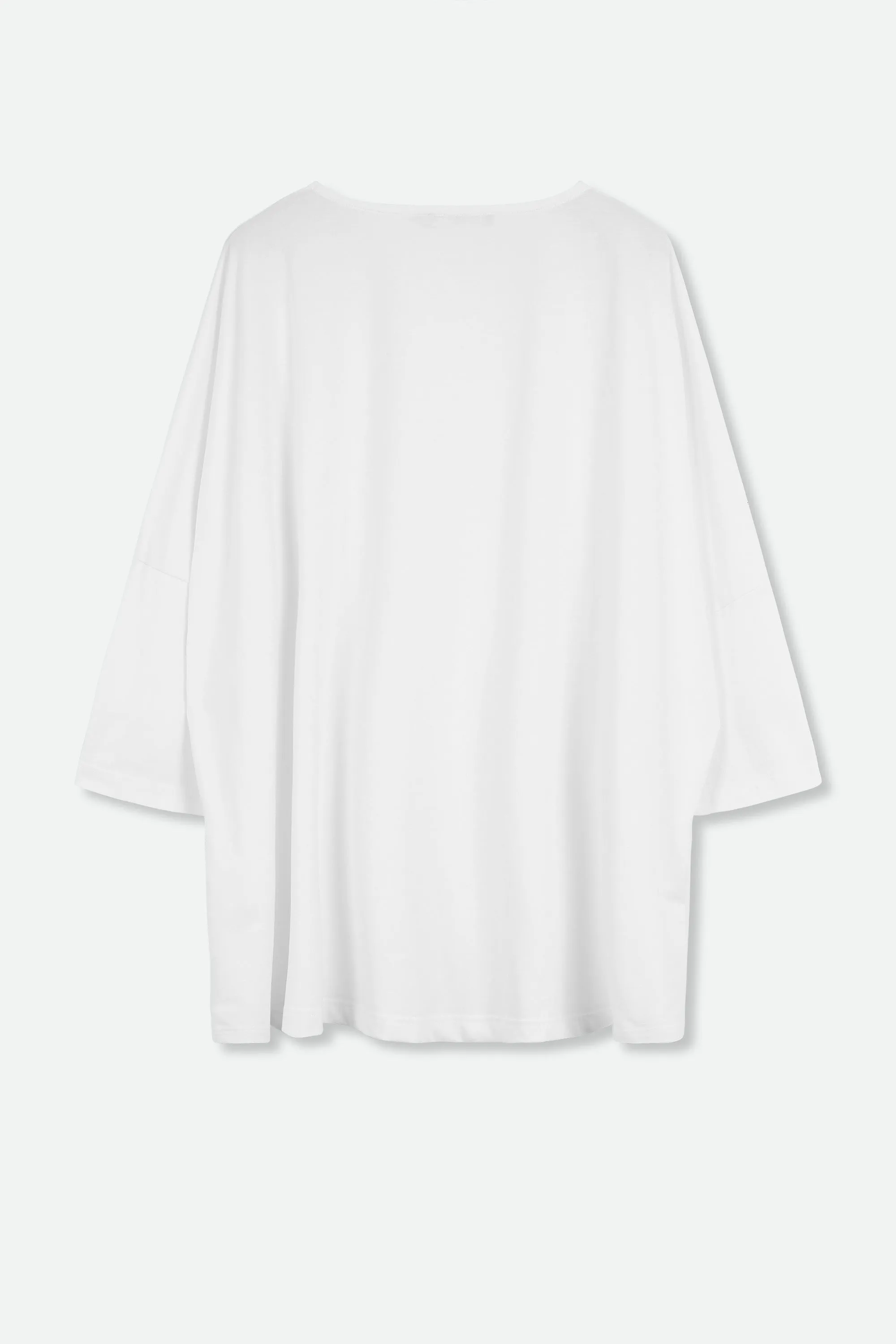 RAYA BOATNECK OVERSIZED TUNIC IN ITALIAN COTTON JERSEY