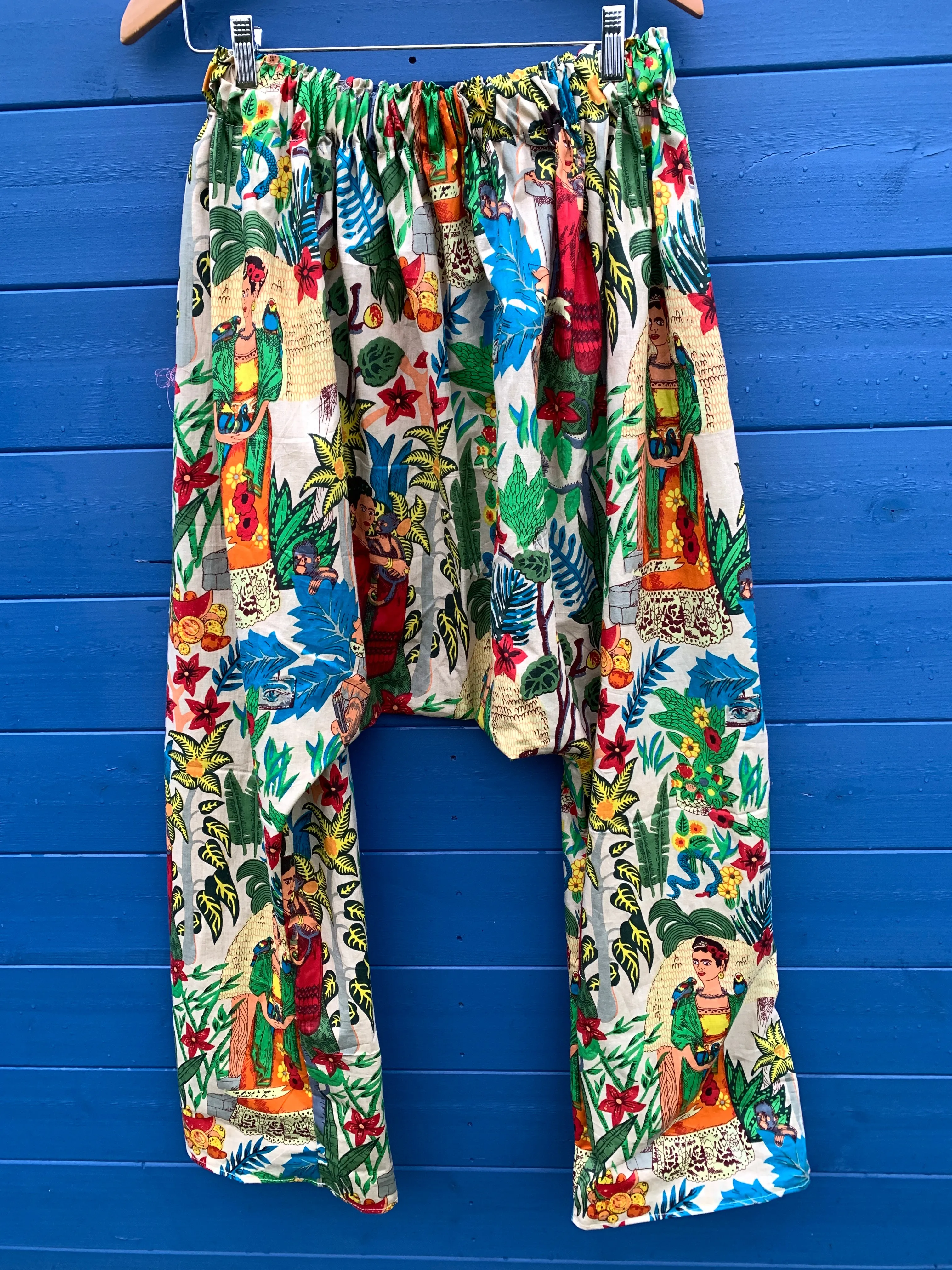 Ready to Ship Frida Kahlo Latte Harem Pants