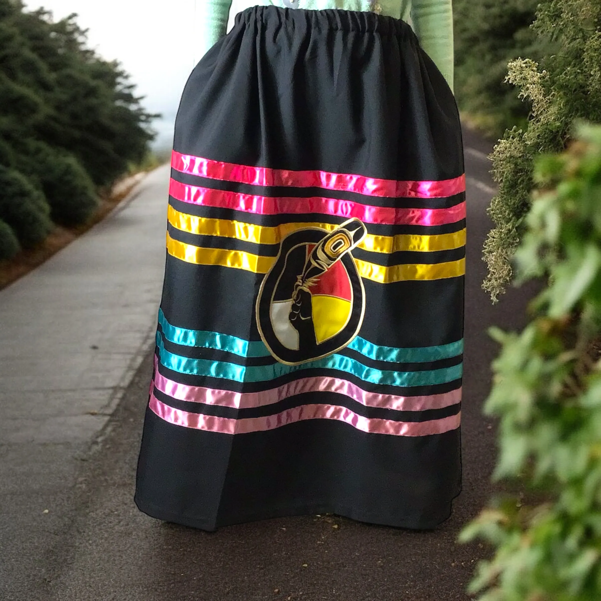 Ribbon skirt with Medicine wheel