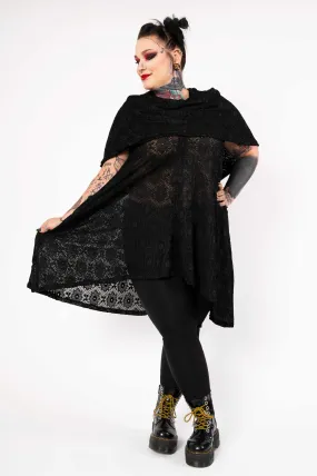 Rituel tunic - black floral mesh