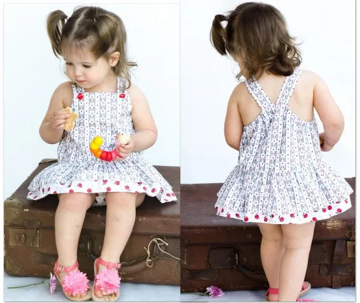 Romper pdf sewing pattern, baby & toddler romper TINKERBELLE ROMPER  sizes 3 months to 3 years.