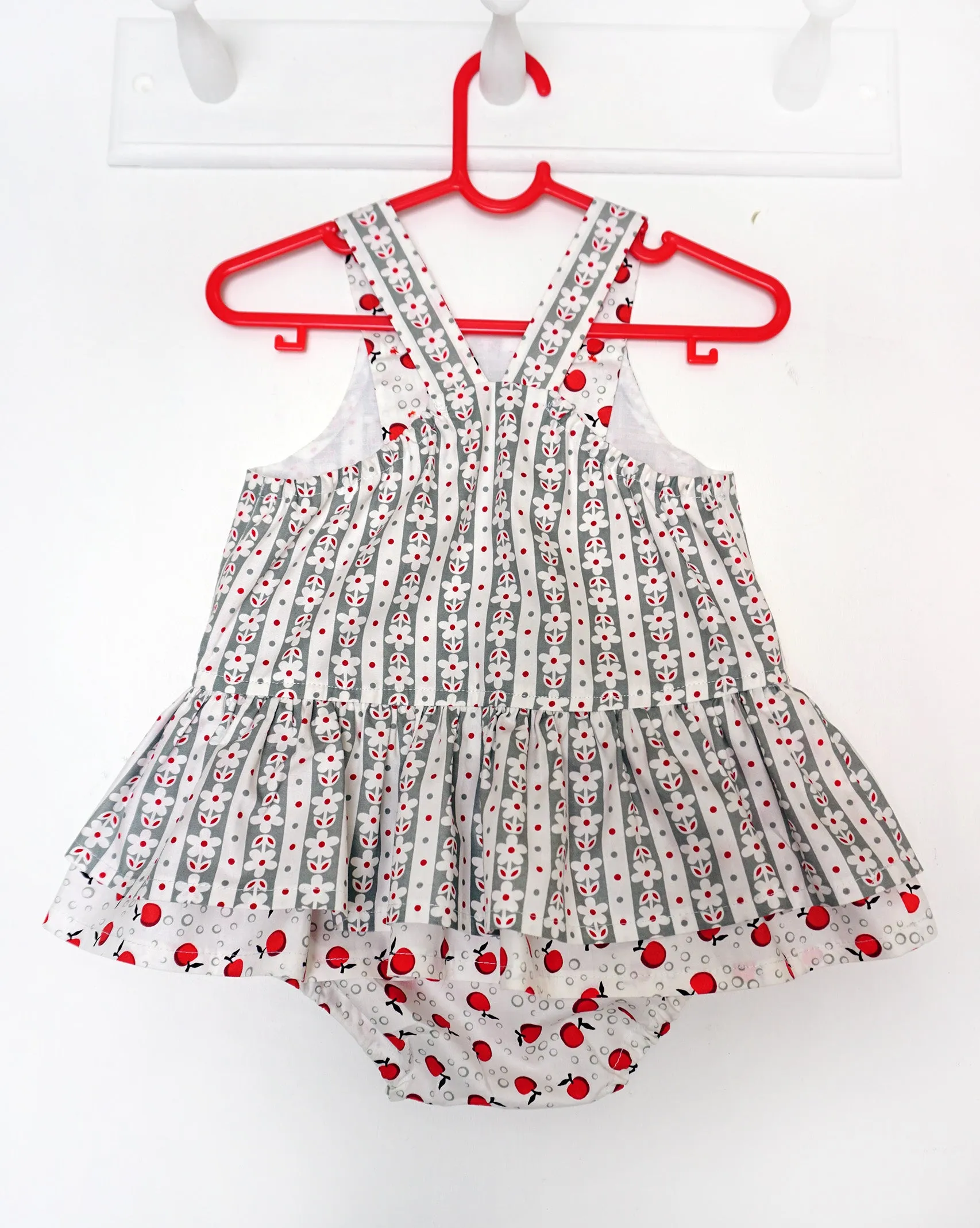 Romper pdf sewing pattern, baby & toddler romper TINKERBELLE ROMPER  sizes 3 months to 3 years.