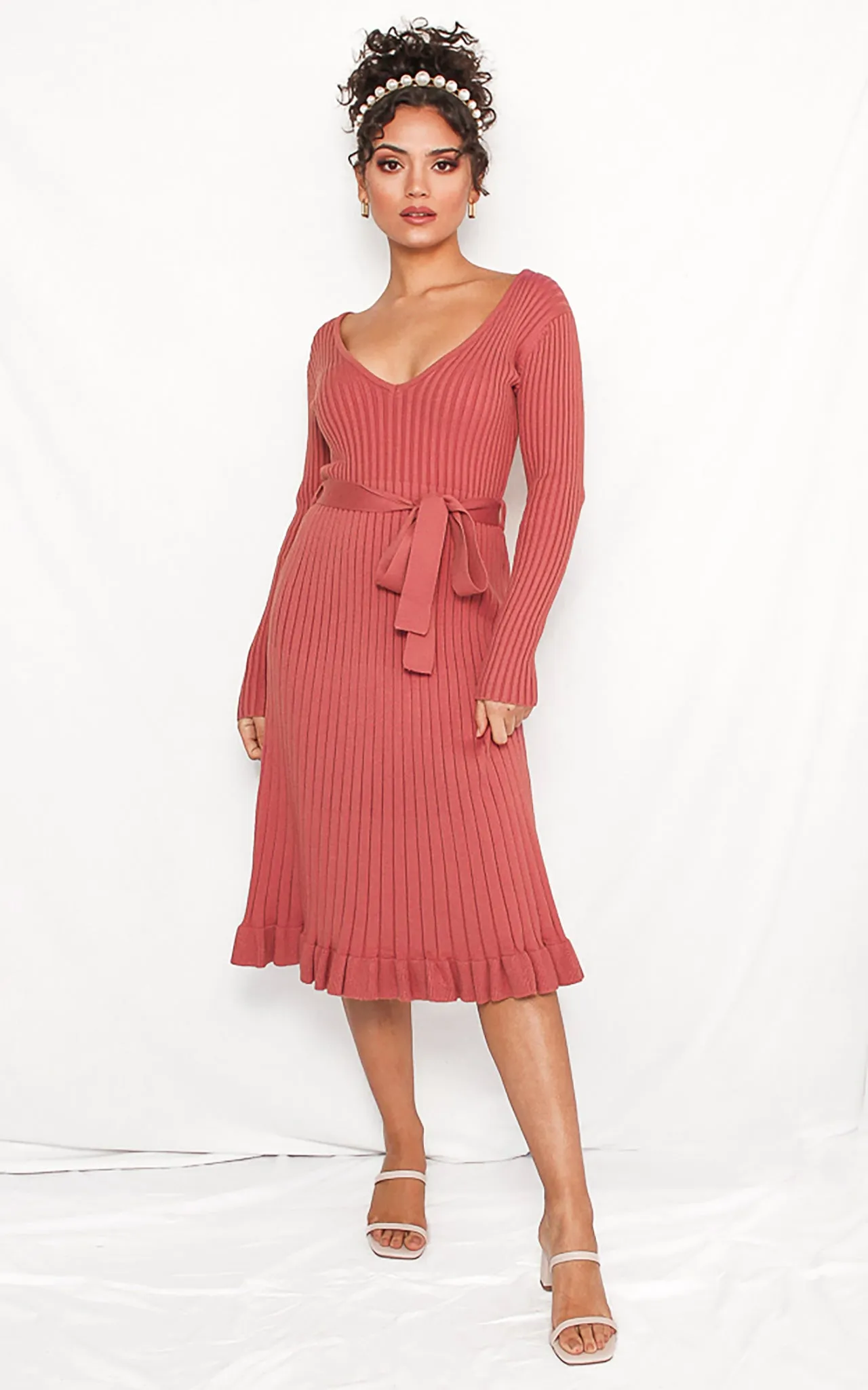 Rosetta Knit Dress - Rose