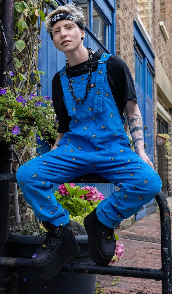 Run and Fly Blue Bee Cord Dungarees