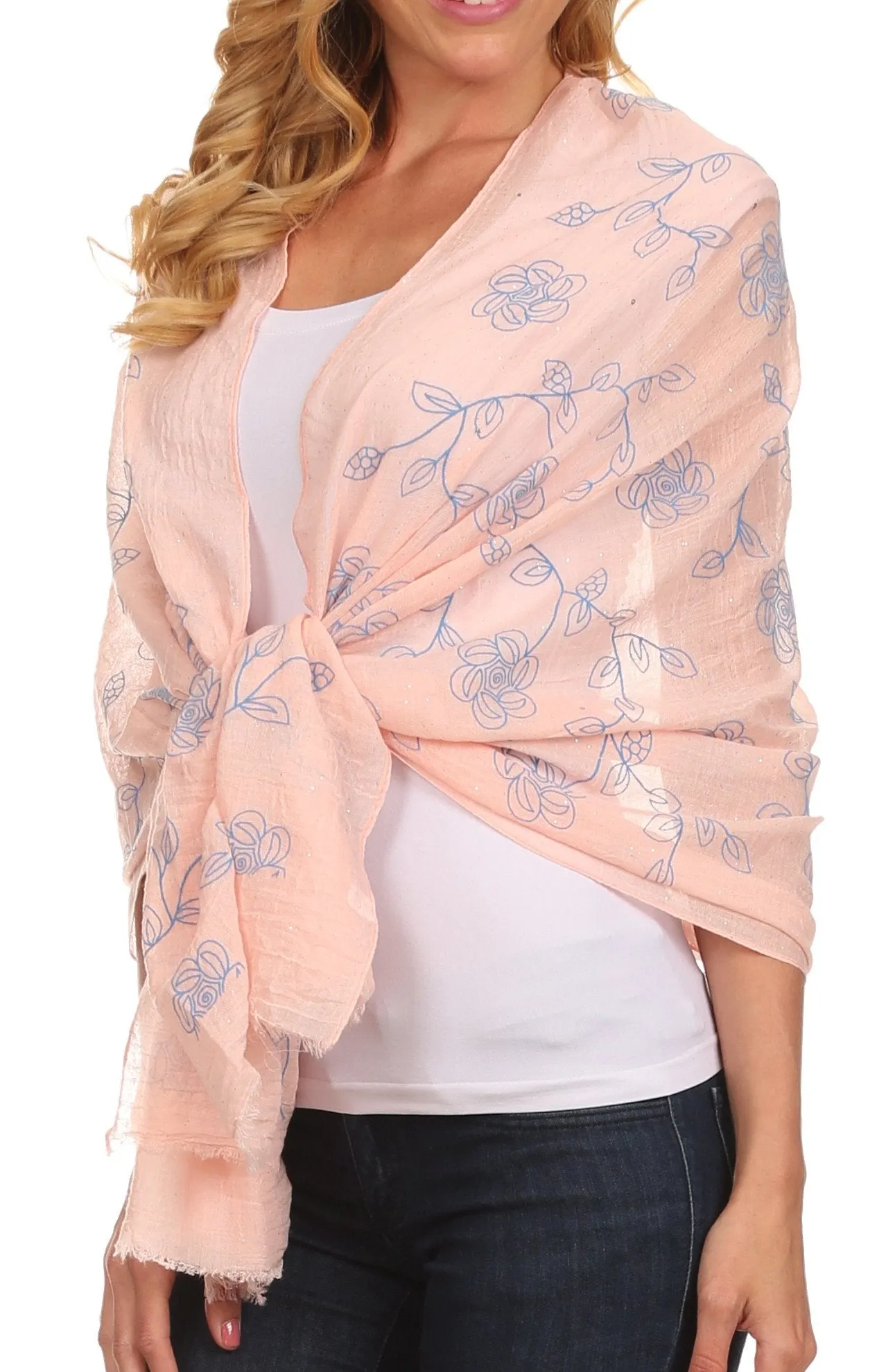 Sakkas Hillary summer breeze lightweight flowing sheer gauze wrap scarf