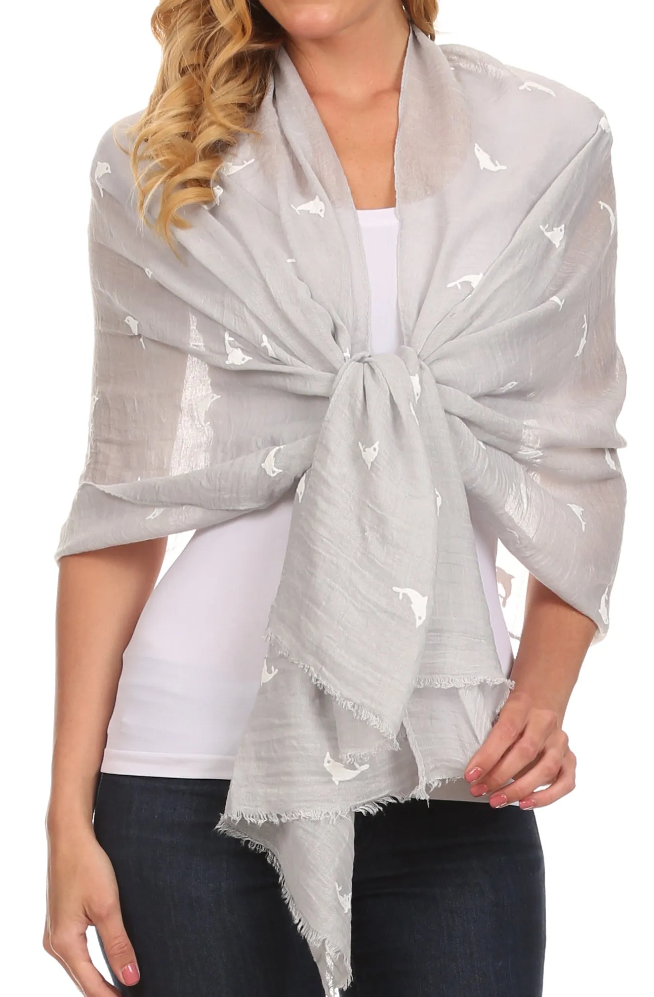 Sakkas Hillary summer breeze lightweight flowing sheer gauze wrap scarf