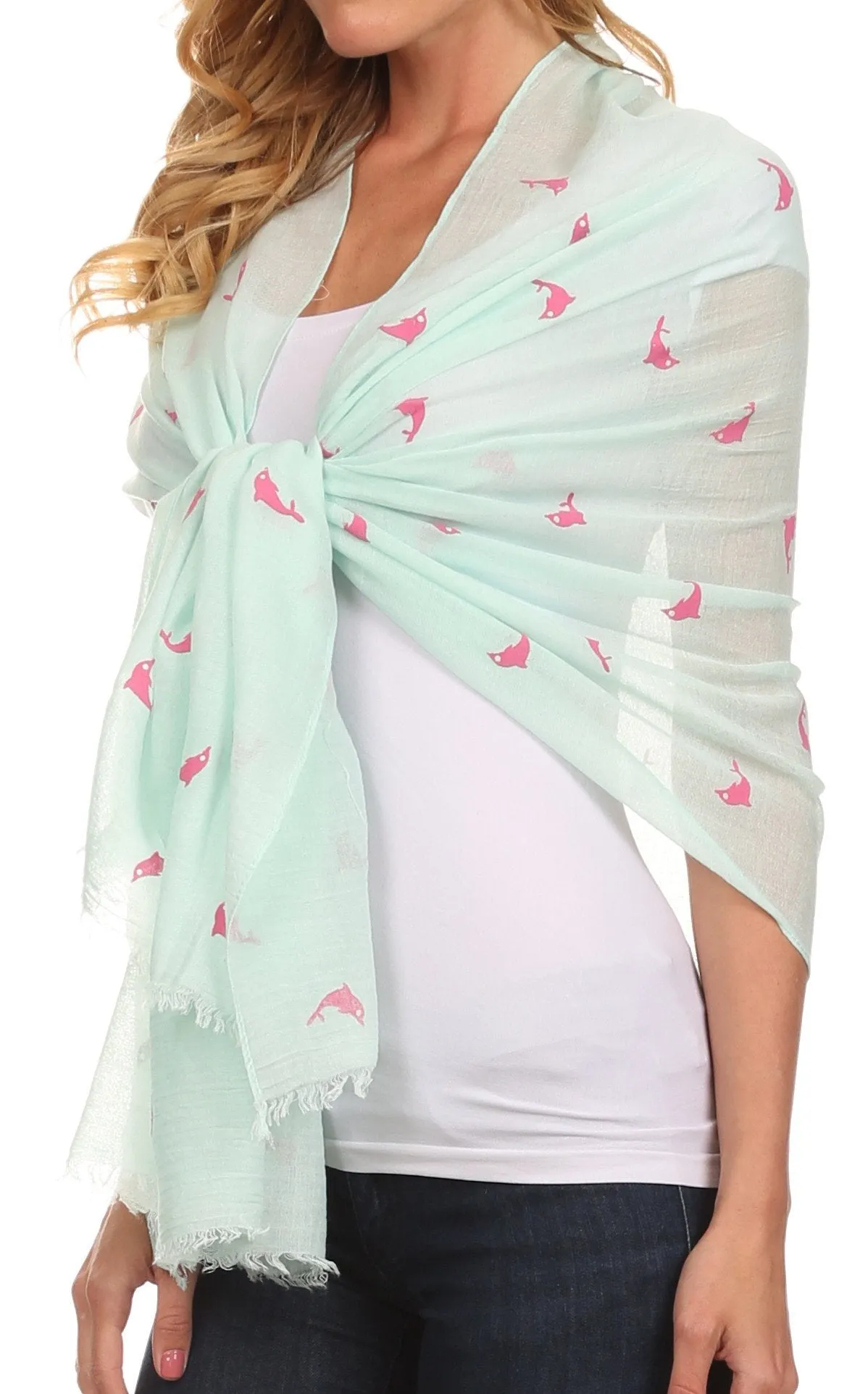 Sakkas Hillary summer breeze lightweight flowing sheer gauze wrap scarf