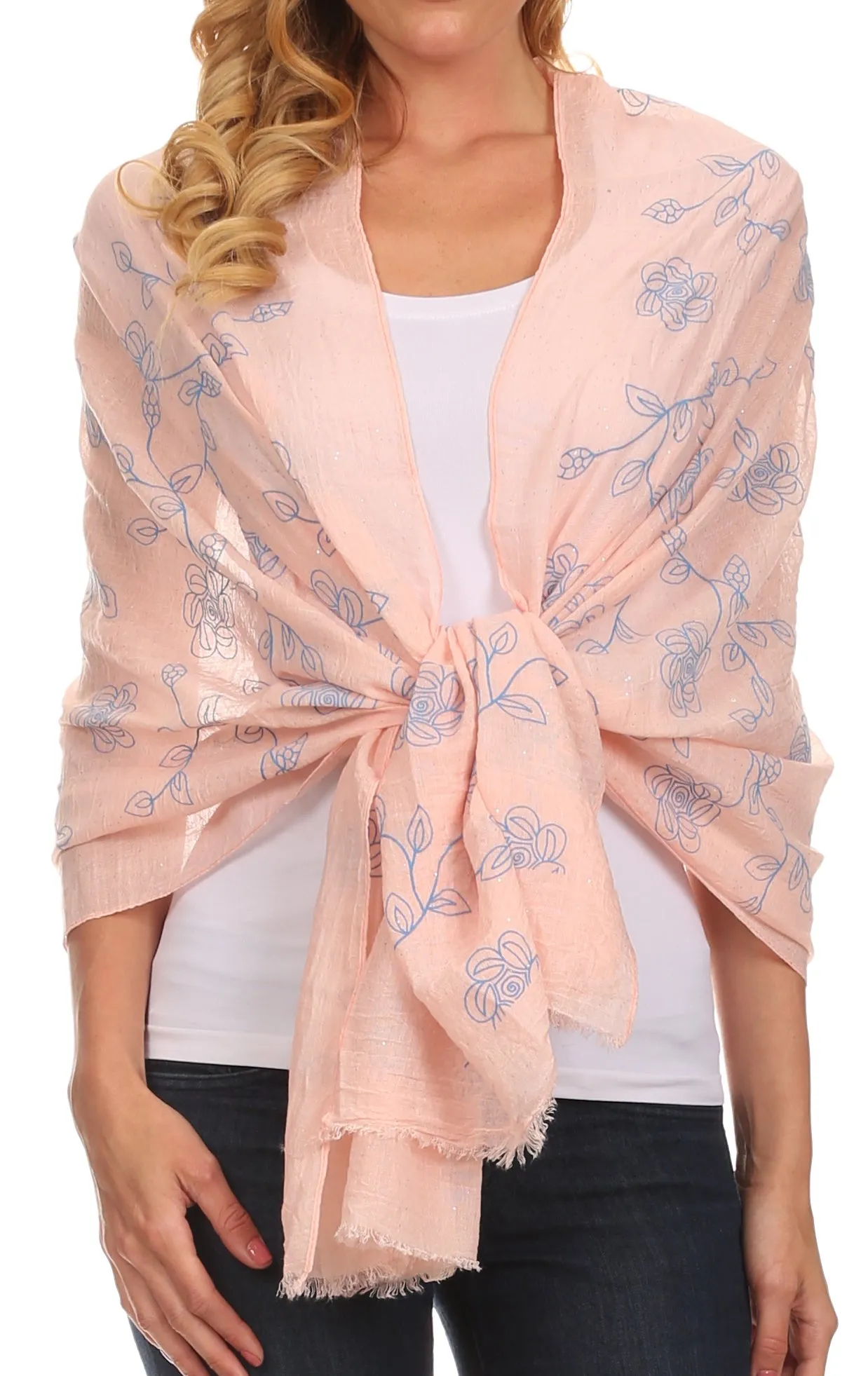 Sakkas Hillary summer breeze lightweight flowing sheer gauze wrap scarf