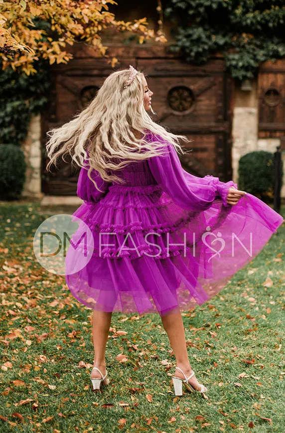 Sasha Purple Potion Dress - DM Exclusive - Maternity Friendly