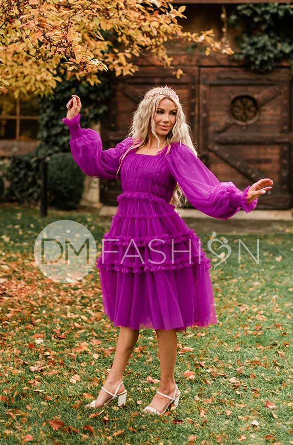 Sasha Purple Potion Dress - DM Exclusive - Maternity Friendly