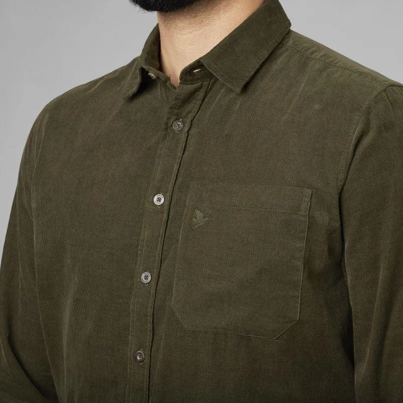 Seeland George Mens Cotton Corduroy Shirt - Pine Green