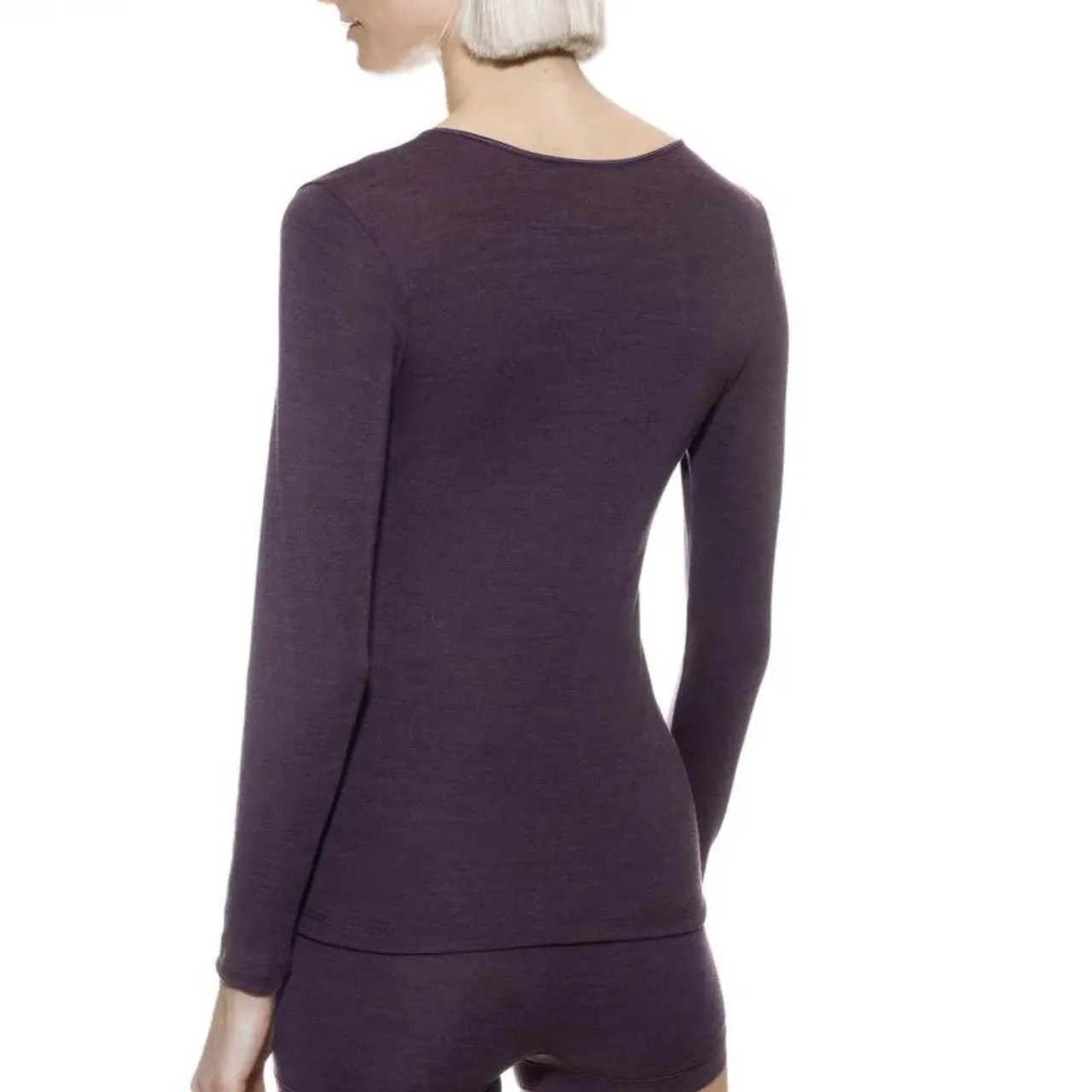 Serie Exquisite Long Sleeved Top in Perfect Plum