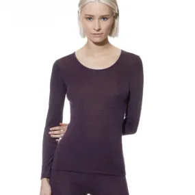 Serie Exquisite Long Sleeved Top in Perfect Plum