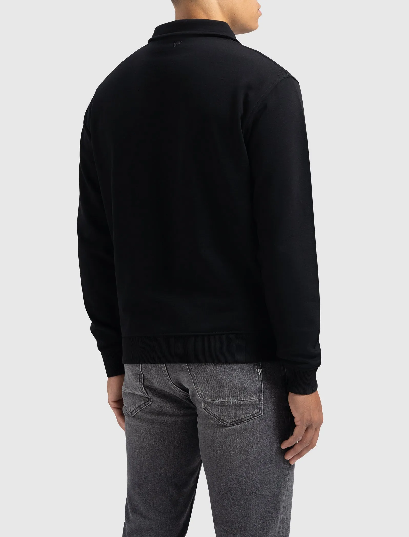 Sideline Wordmark Halfzip Sweater | Black