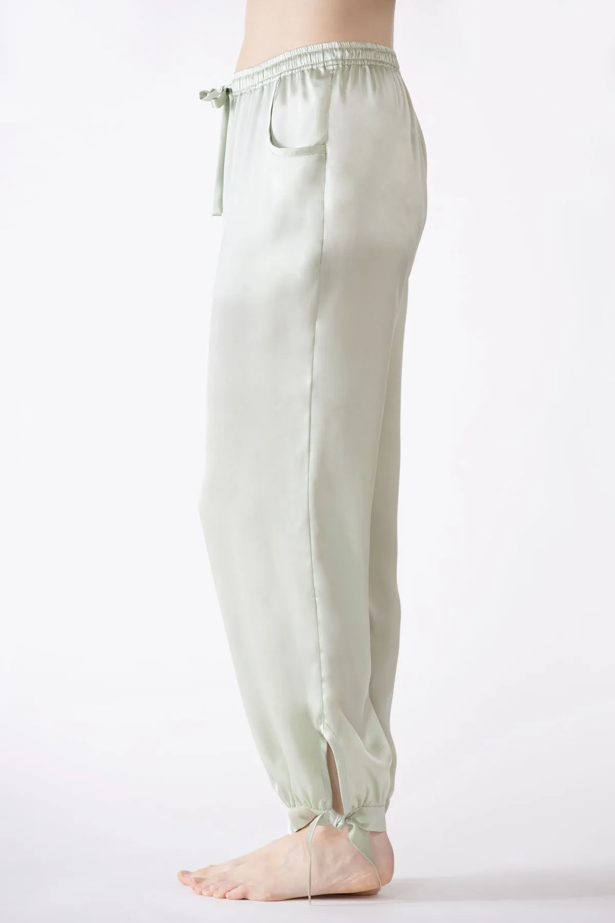 Sierra Ankle Tie Silk Joggers