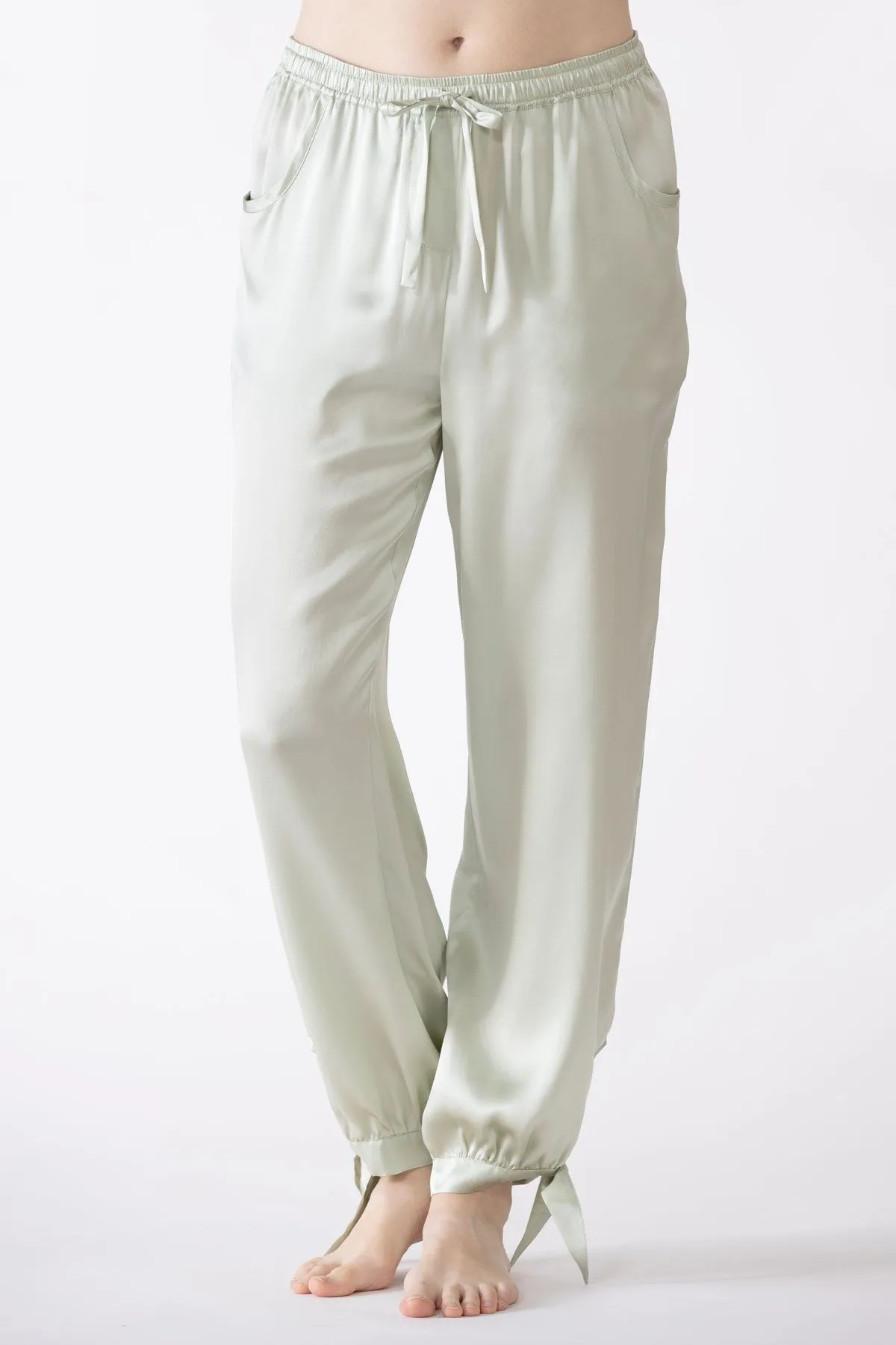 Sierra Ankle Tie Silk Joggers