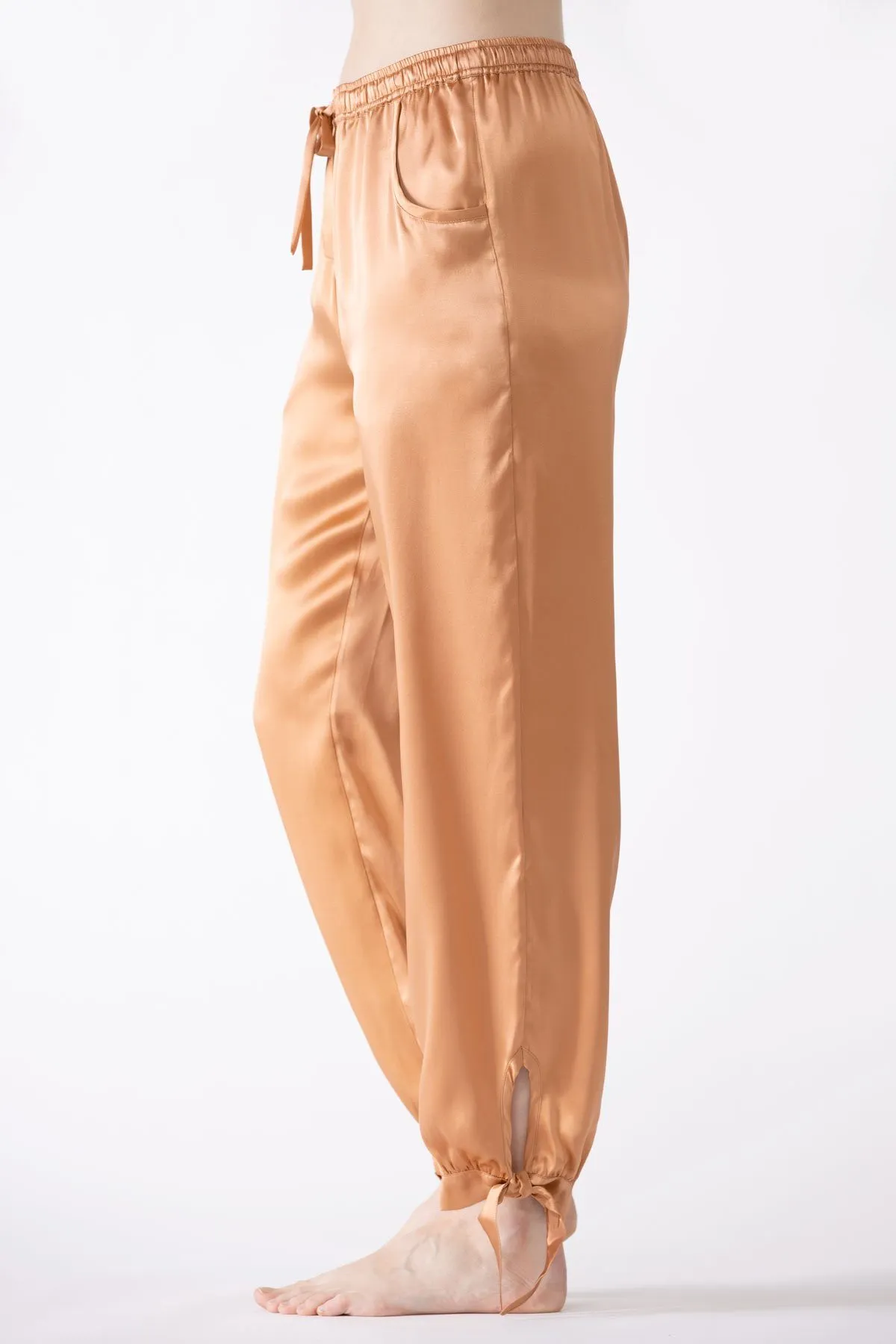 Sierra Ankle Tie Silk Joggers