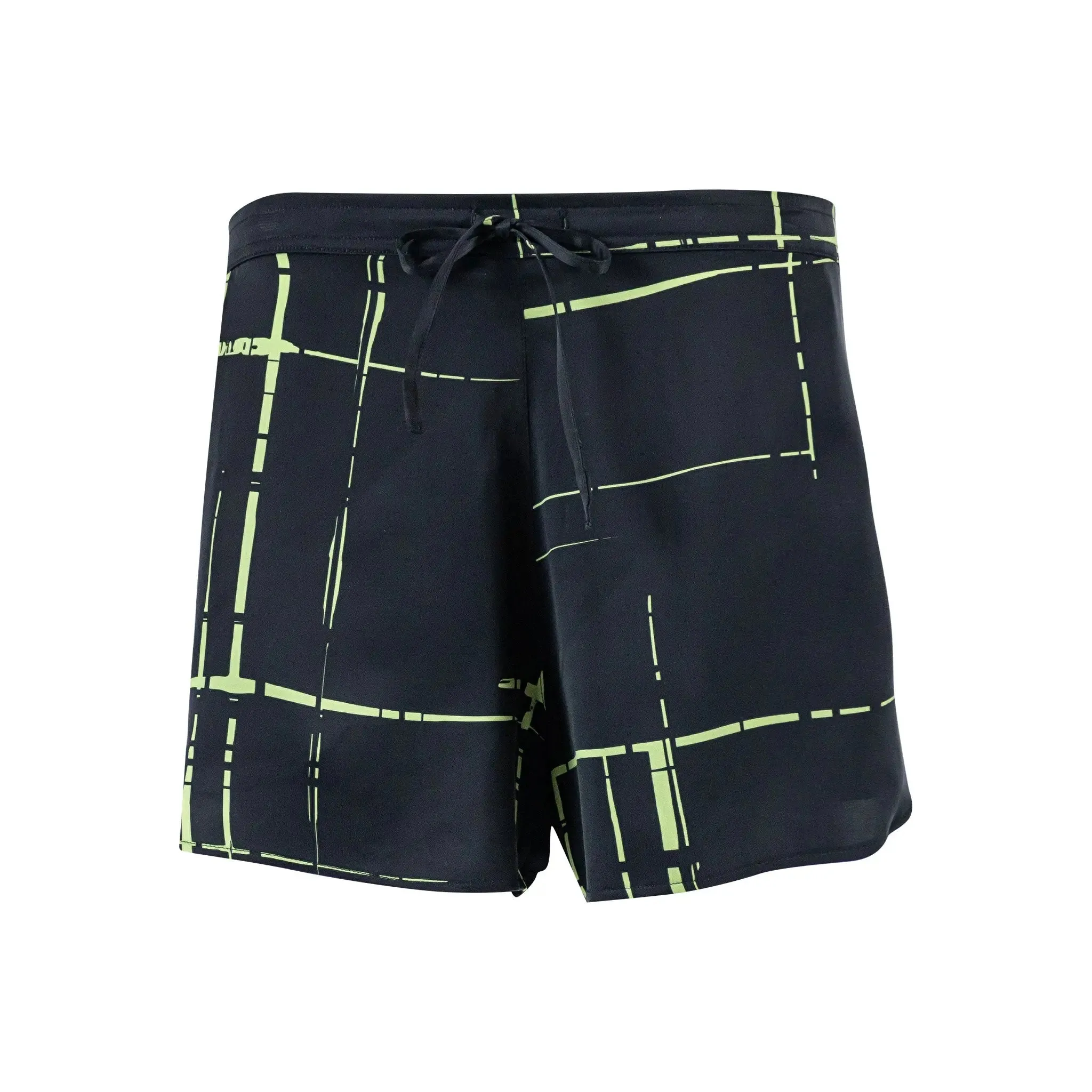 Silk Black Check Dreamscape Shorts