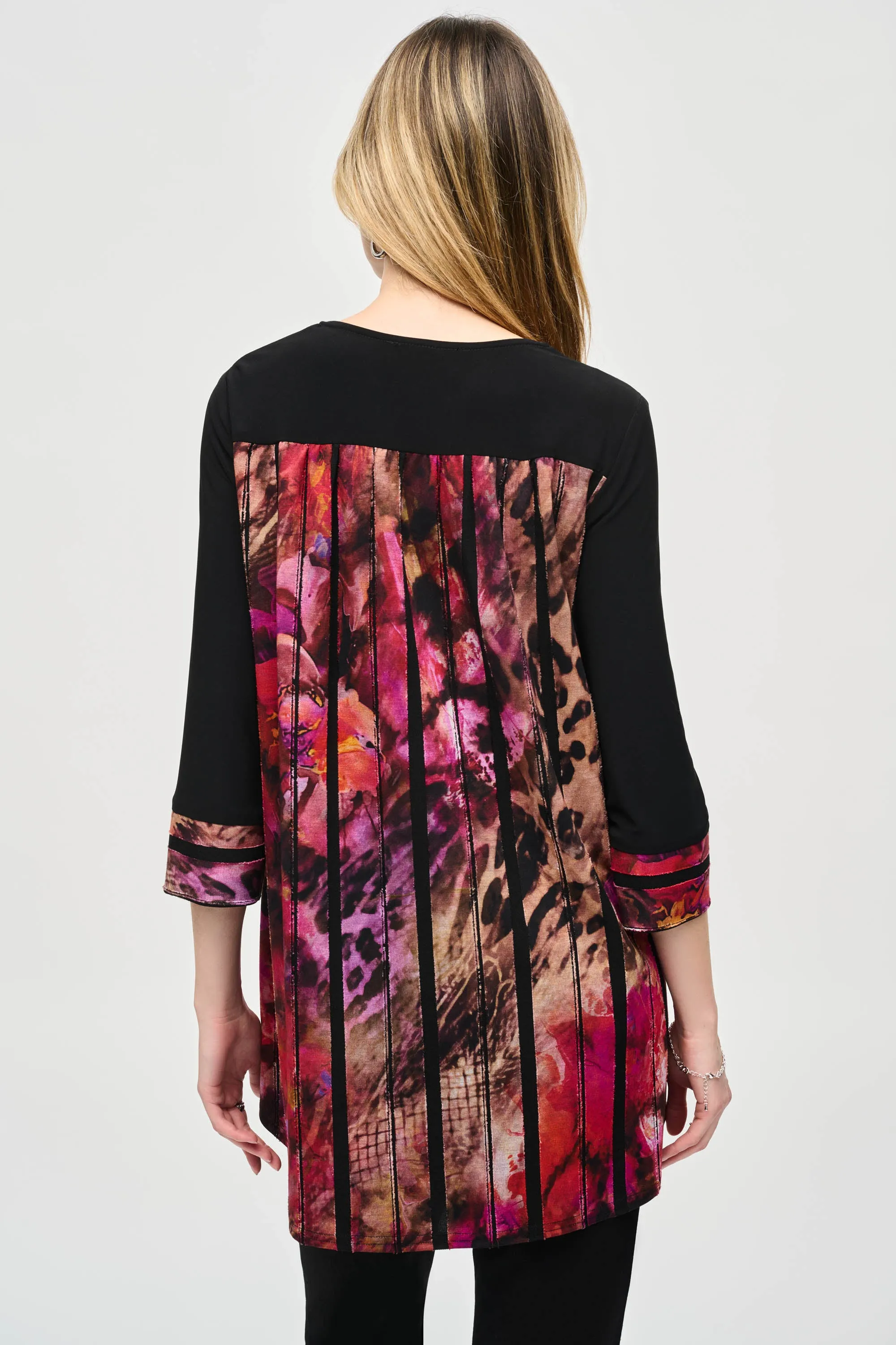 Silky Knit With Abstract Burnout Tunic