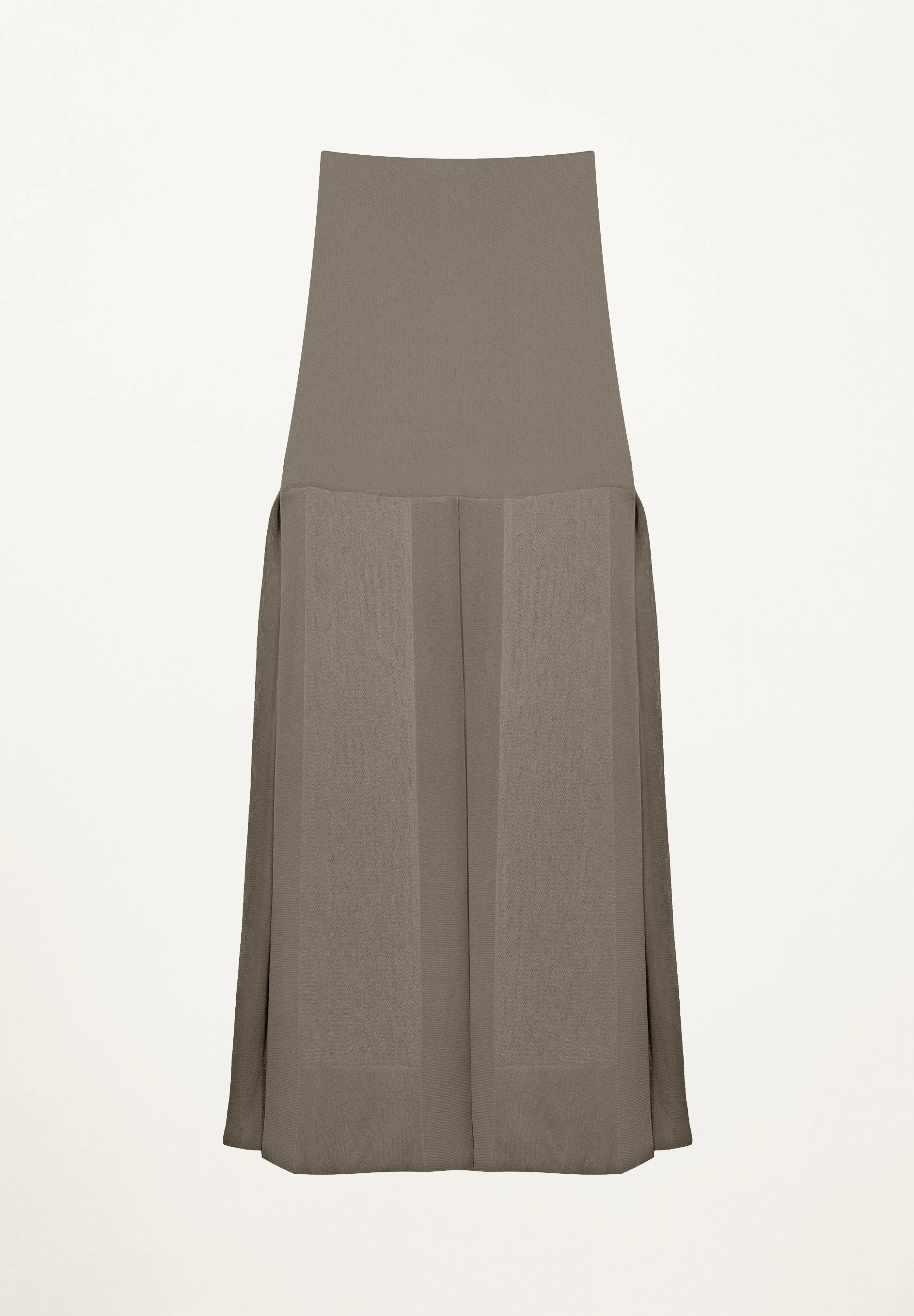 Six Panel Skirt in Taupe