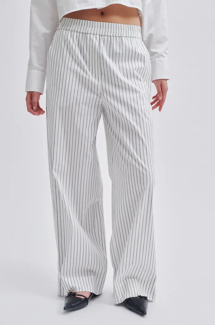 SOALON STRIPED PANT BLACK/WHITE