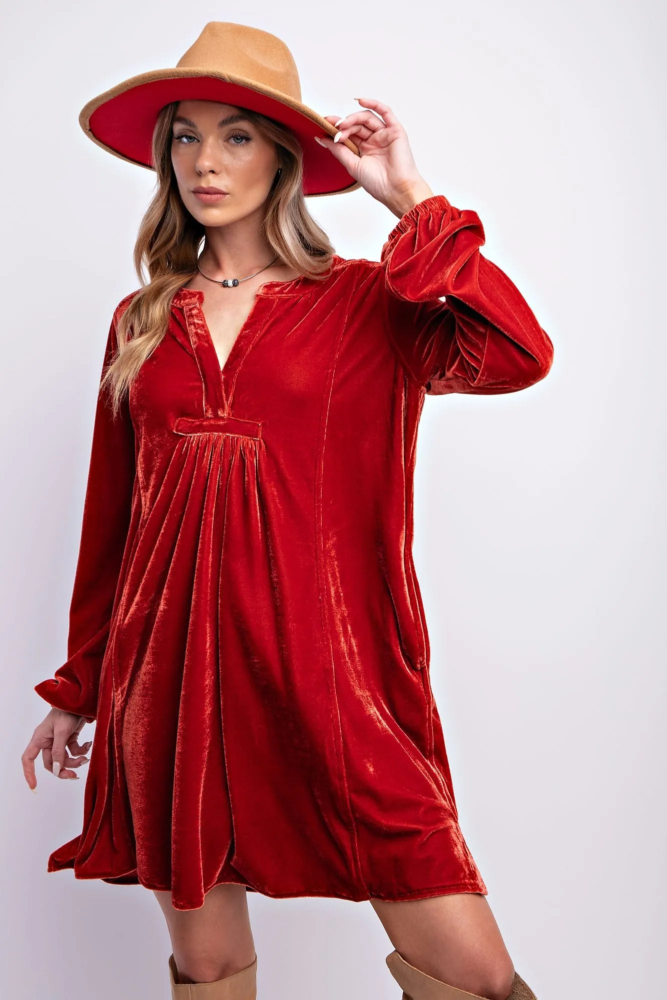 Soft Velvet Tunic Dress