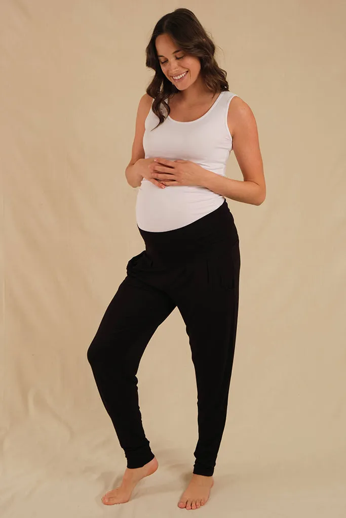 Softline Slouch Maternity Pants - Black