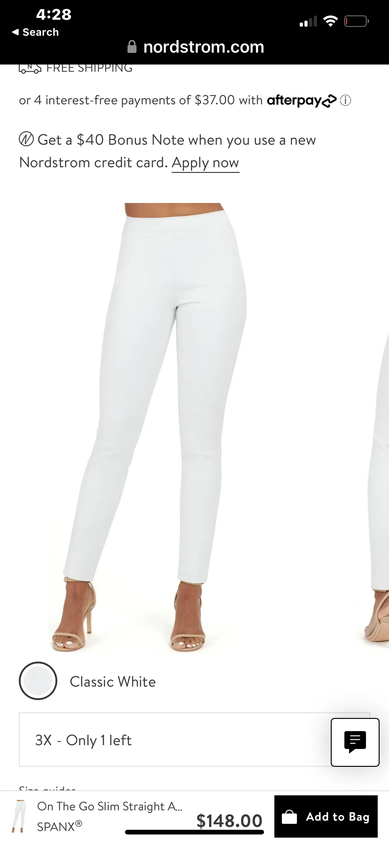 Spanx On-the-go Ankle Slim Straight Slim Straight Pant