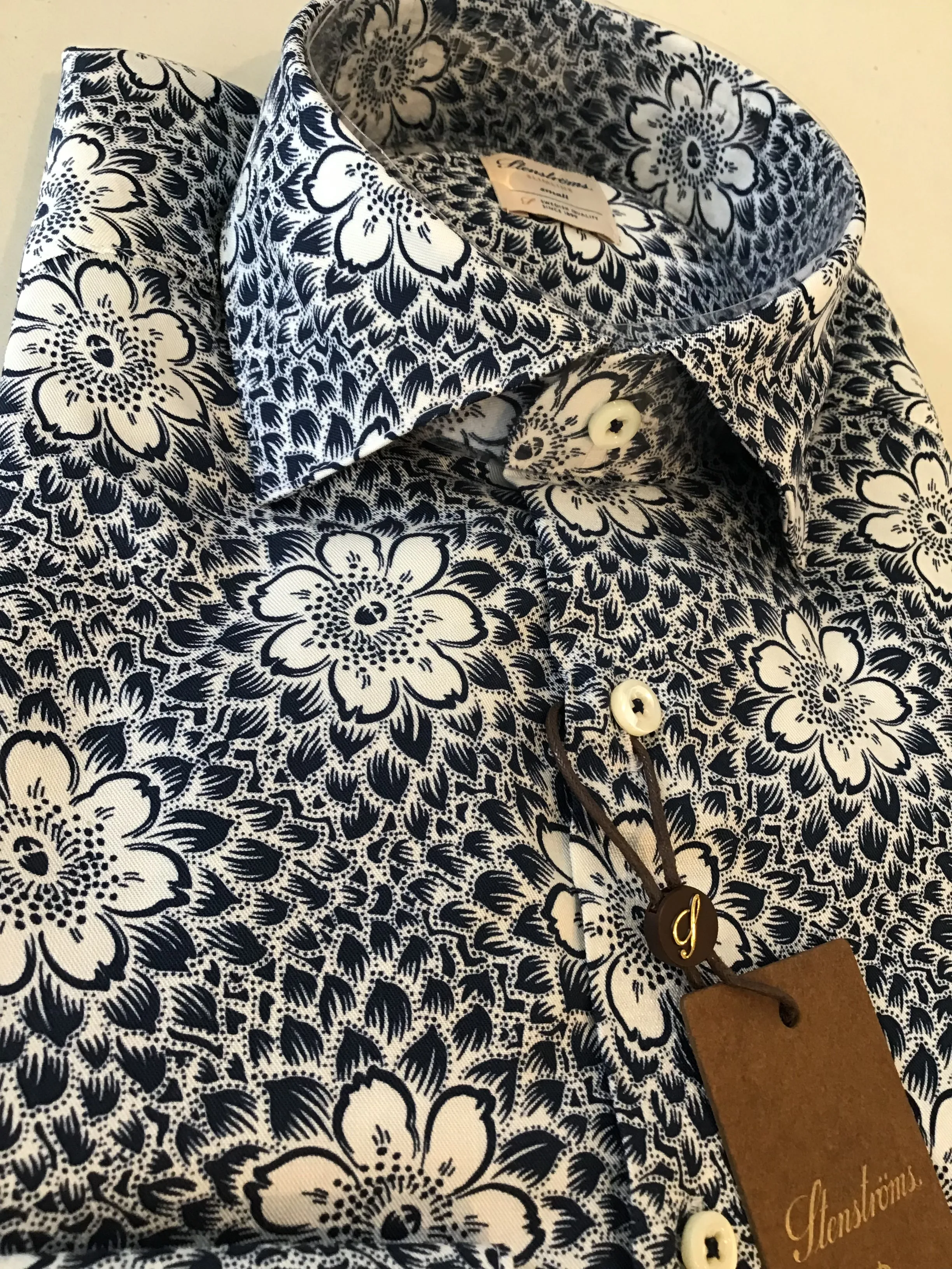 STENSTROMS Viscose Floral Blue