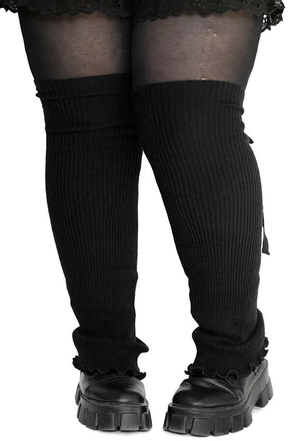 Sugar Ribbon [Black] | LEG WARMERS