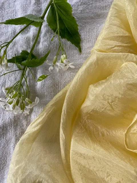 Sunshine Yellow Silk Scarf